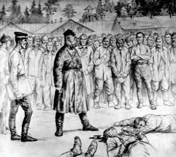 The recalcitrant prisoners were simply shot