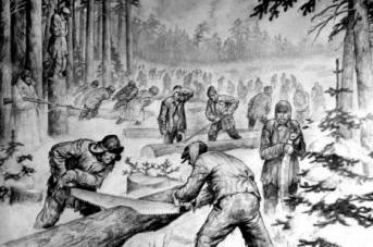 The prisoners had to work in the most severe Siberian winter